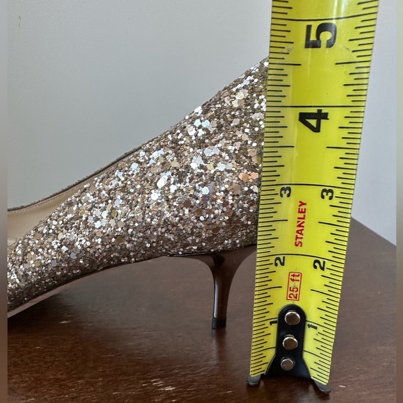 JIMMY CHOO  Size 40.5 US 10.5 gold sequin - Picture 3 of 4